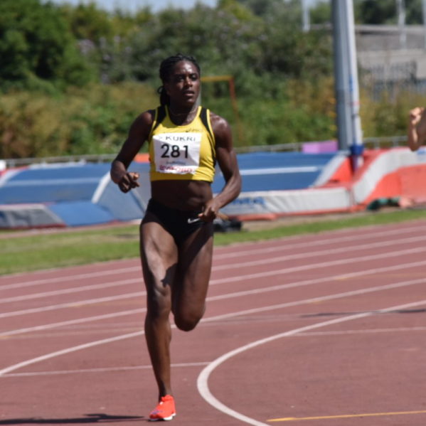 Vistoria Ohuruogu Sprinting on a track Sports for Schools